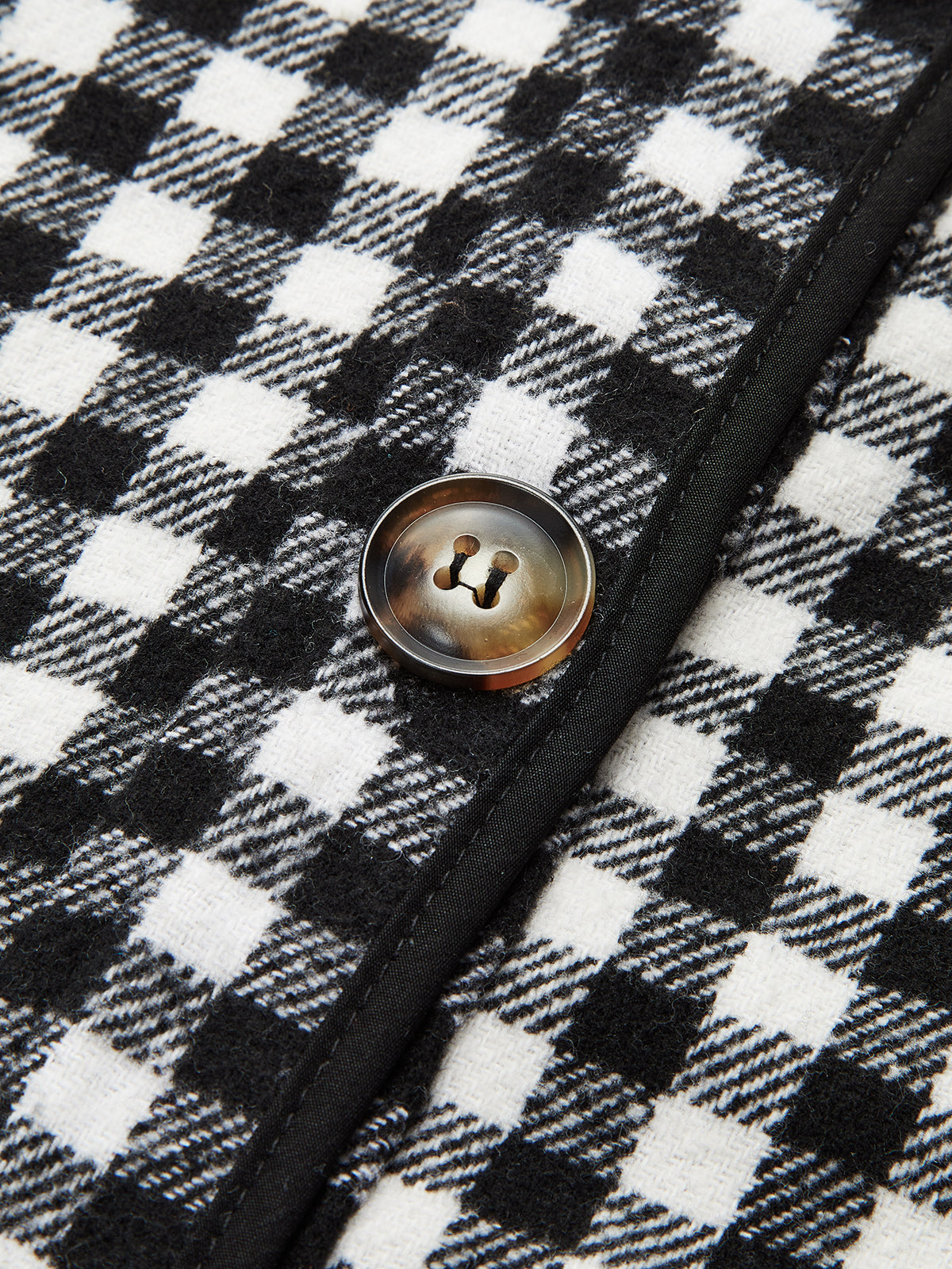 Belted Check Collar Jacket — Svelte Chic