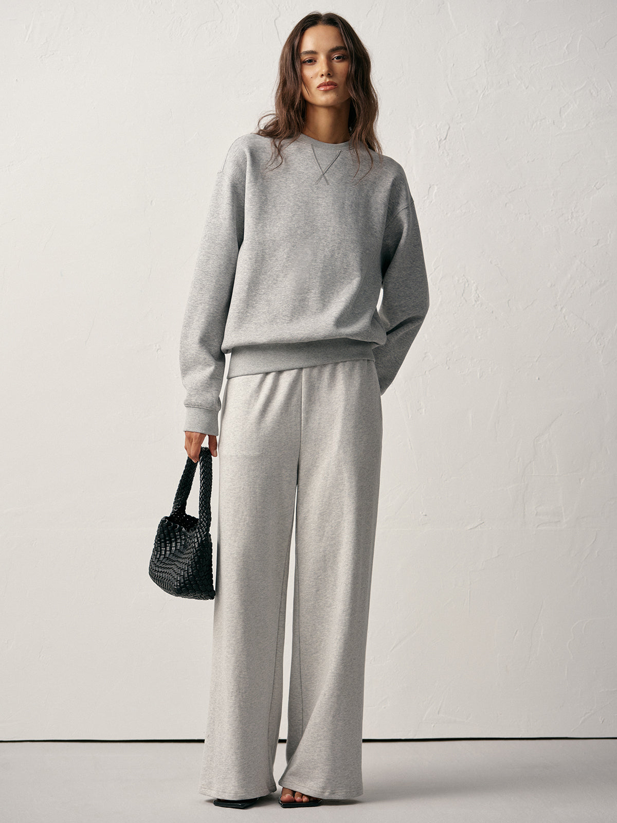 Cotton Blend Straight Leg Joggers — Svelte Chic