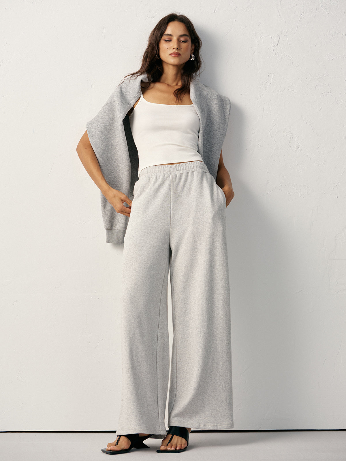 Cotton Blend Straight Leg Joggers — Svelte Chic