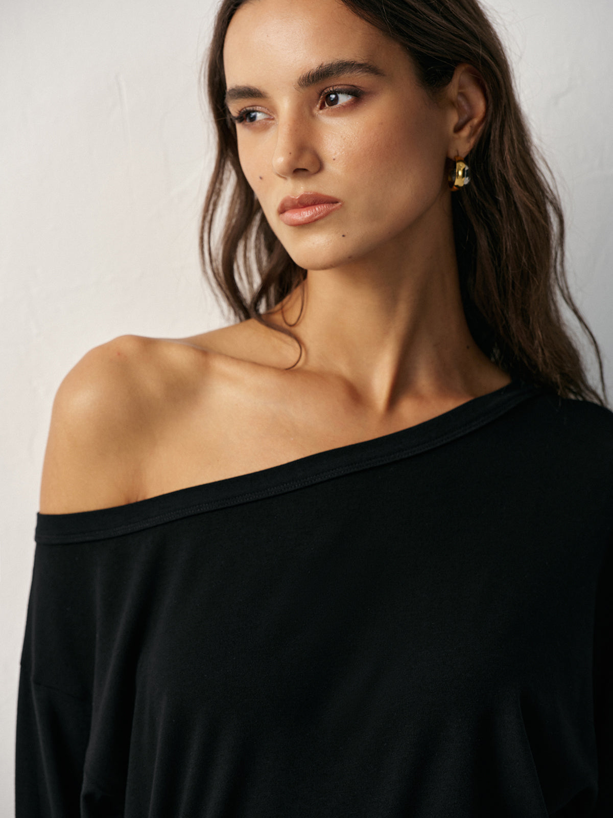 Off Shoulder Long Sleeve Top — Svelte Chic
