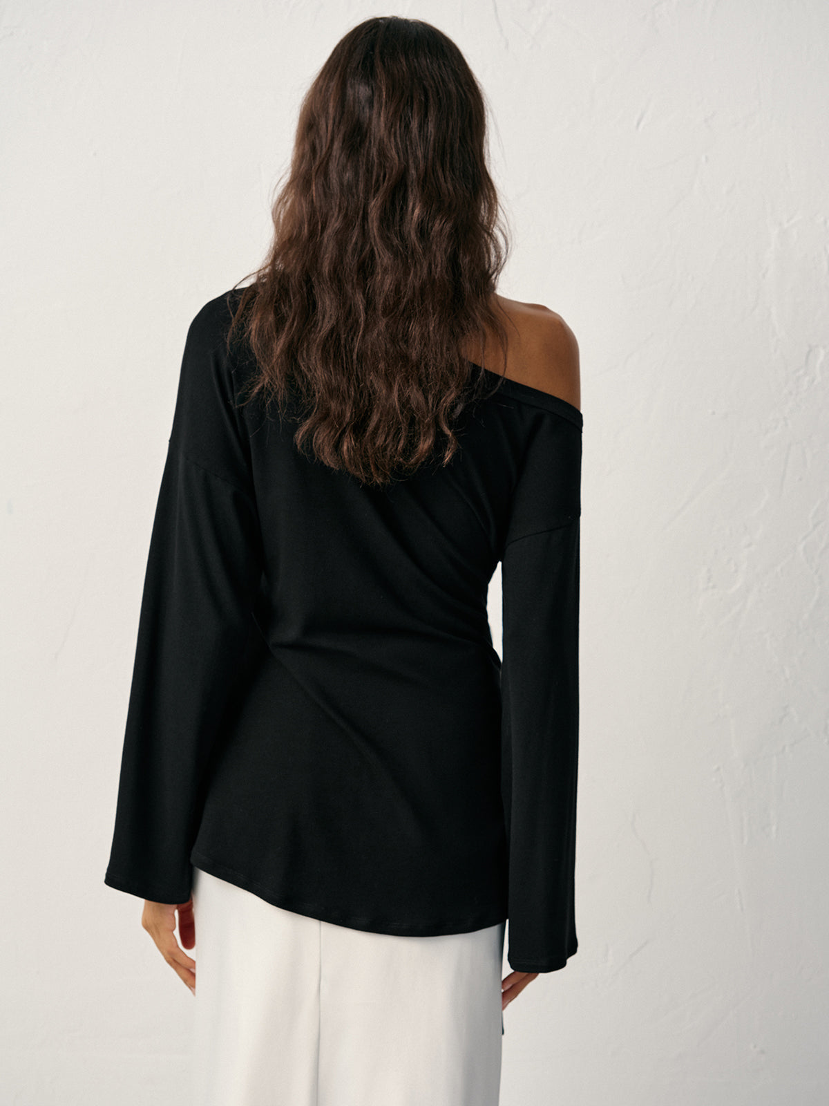 Off Shoulder Long Sleeve Top — Svelte Chic