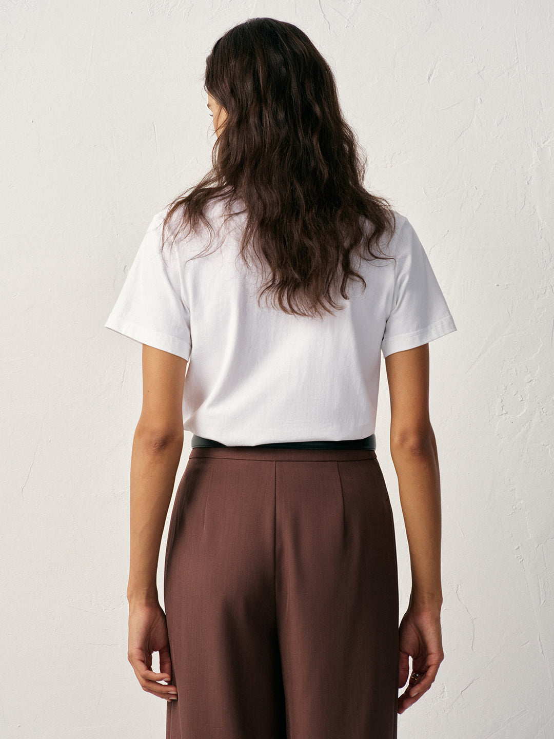 Su Geçirmez Pamuk Yuvarlak Yaka Tişört