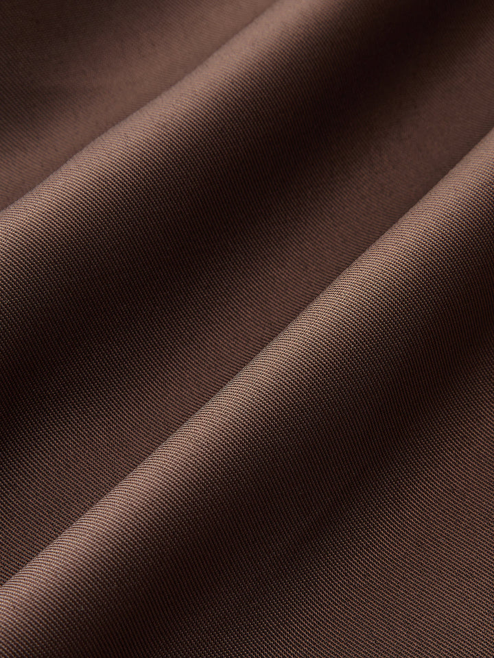 V Yaka Döktuçe Yüksek Kol Düğmeli Dar Elbise