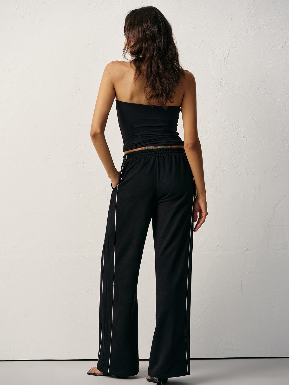 Side Stripe Cotton Blend Joggers — Svelte Chic