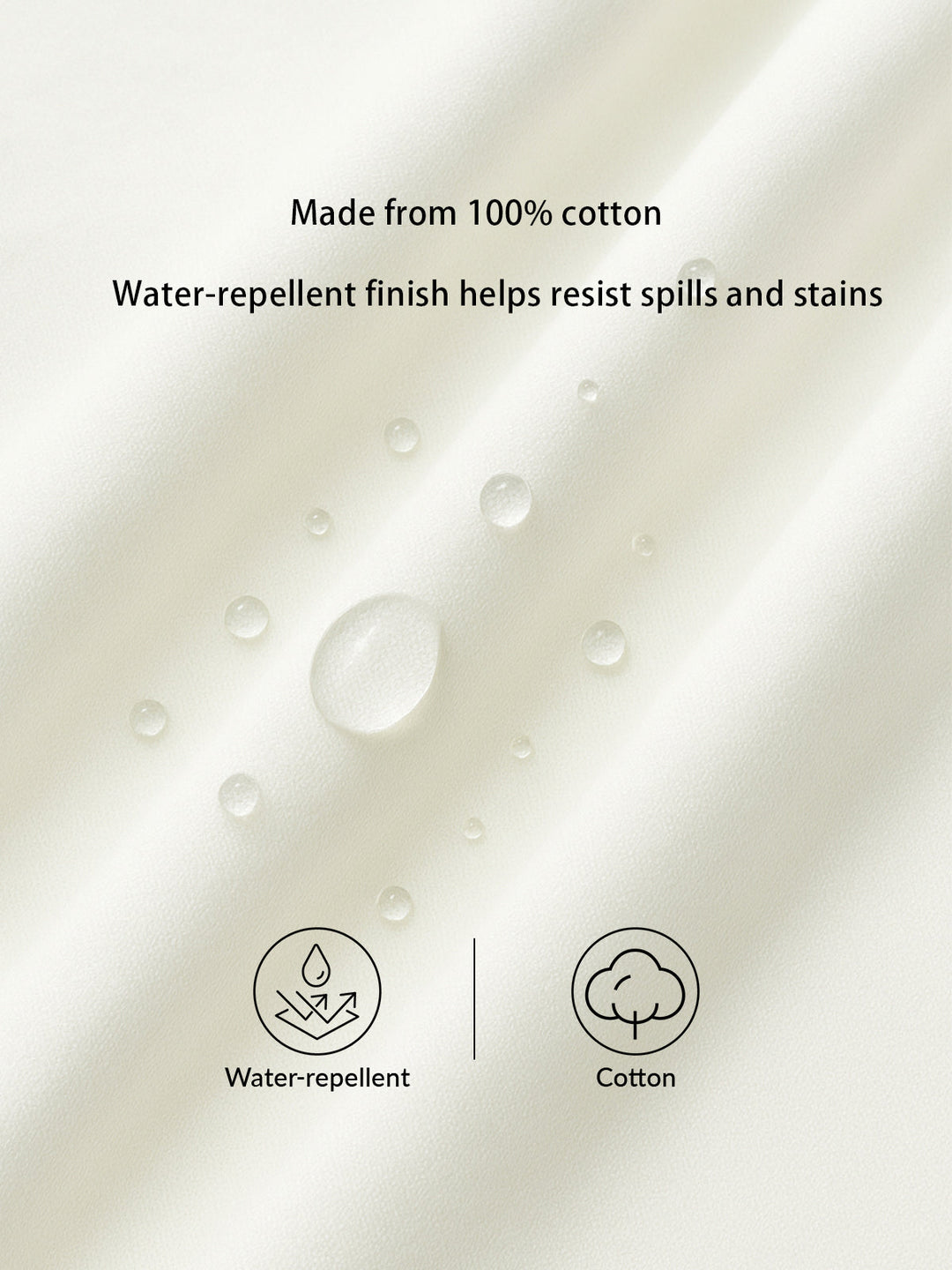 Su Geçirmez Pamuk Yuvarlak Yaka Tişört