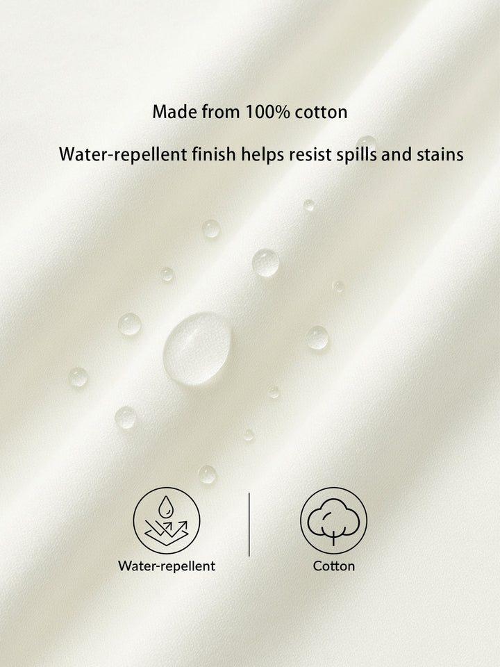 Su Geçirmez Pamuk Yuvarlak Yaka Tişört