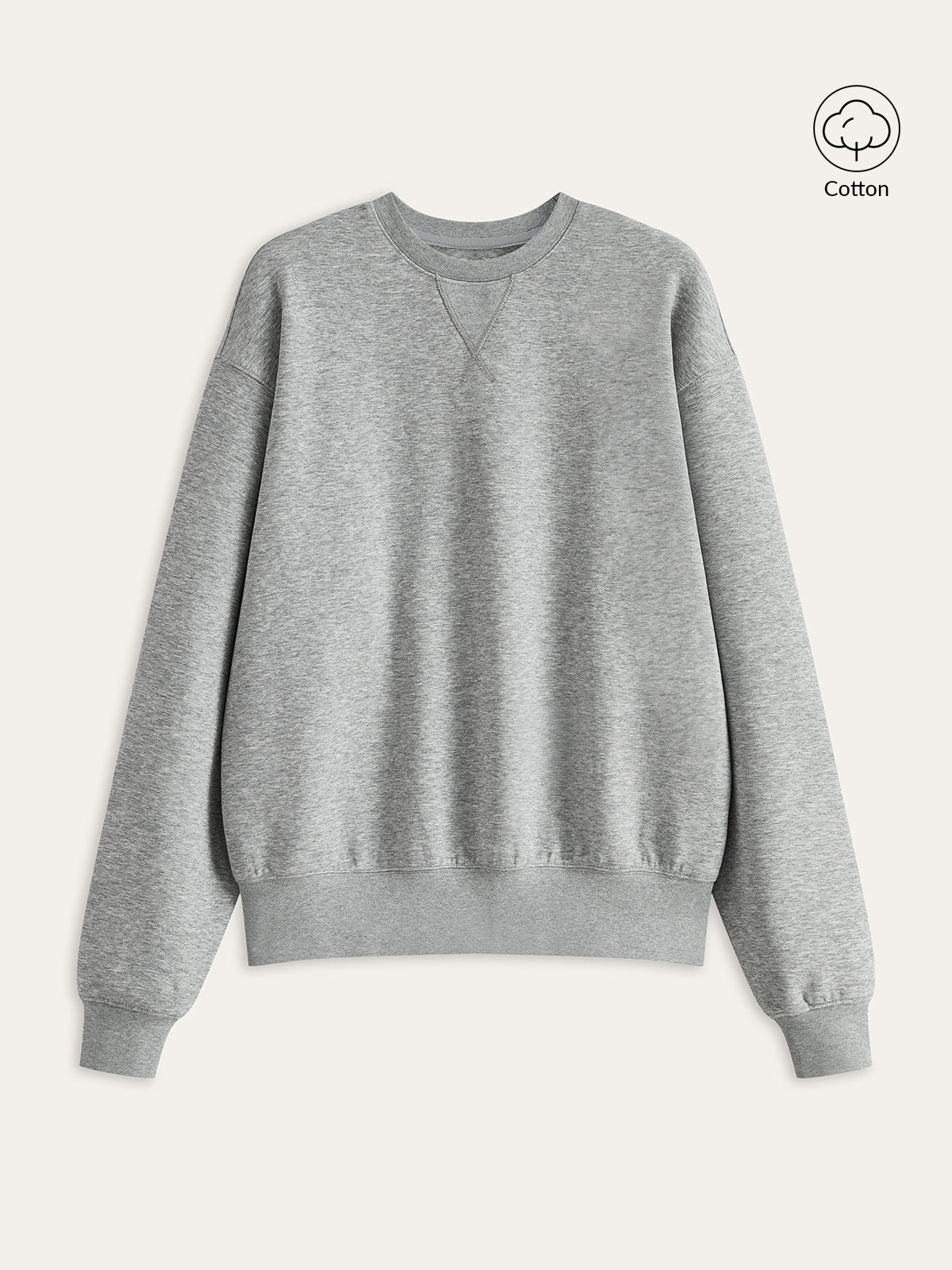 Cotton Blend Crew Neck Sweatshirt — Svelte Chic