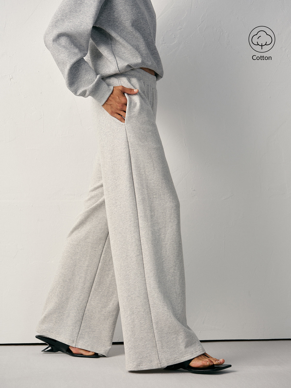 Cotton Blend Straight Leg Joggers — Svelte Chic