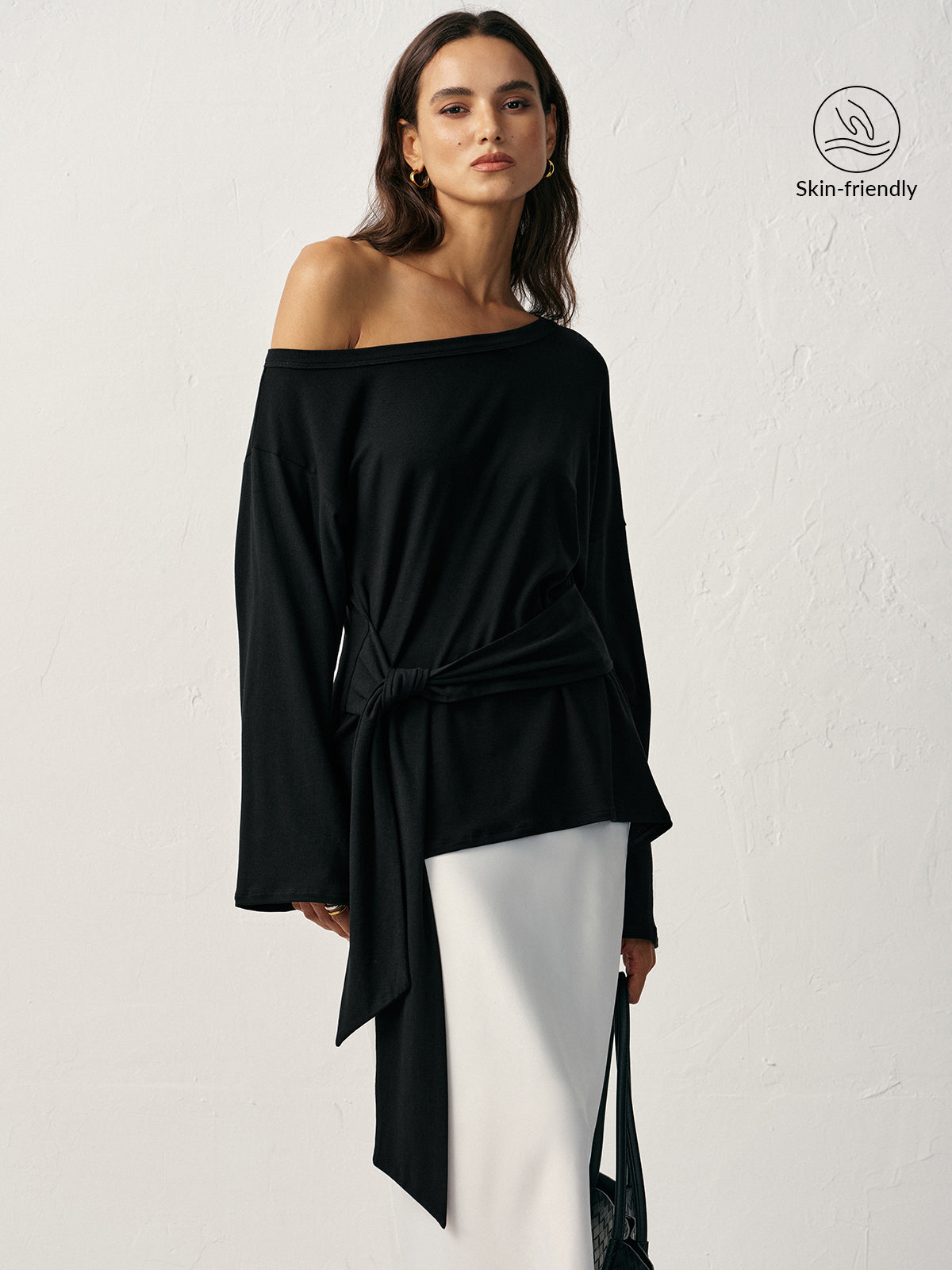Off Shoulder Long Sleeve Top — Svelte Chic