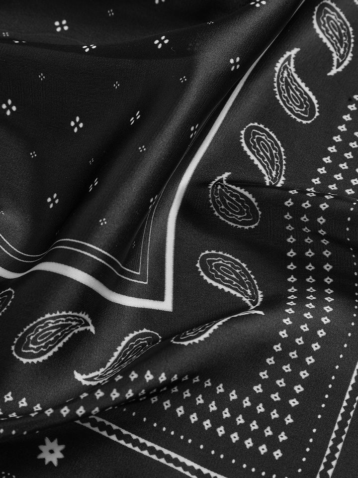 Kare Desenli Şık ve Trendy Paisley Eşarp