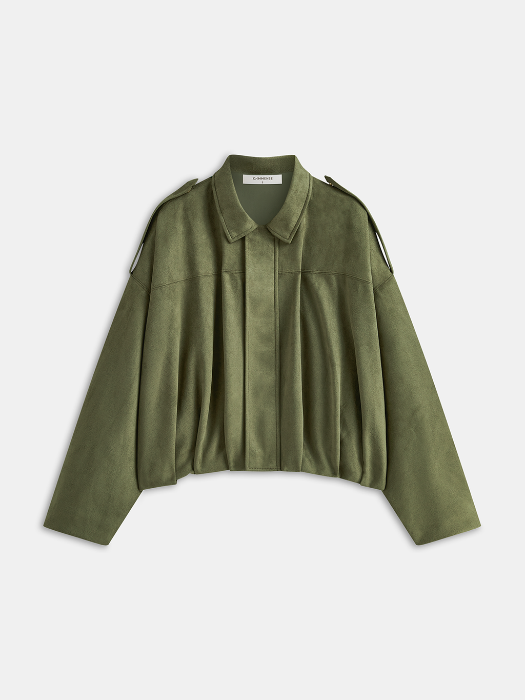 Zip Collar Suede Effect Jacket — Svelte Chic