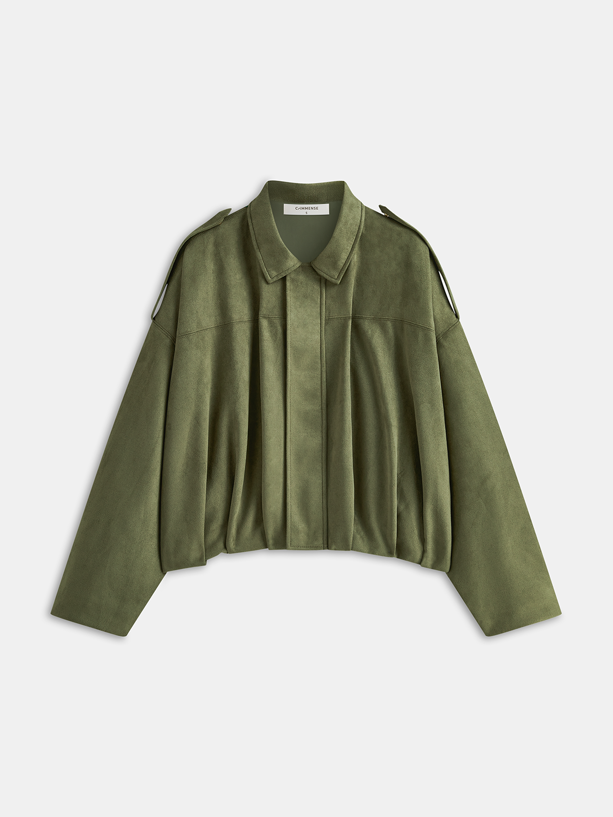Zip Collar Suede Effect Jacket — Svelte Chic
