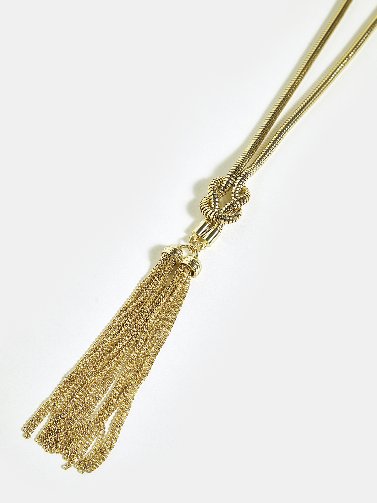 Tassel Knot Long Necklace — Svelte Chic