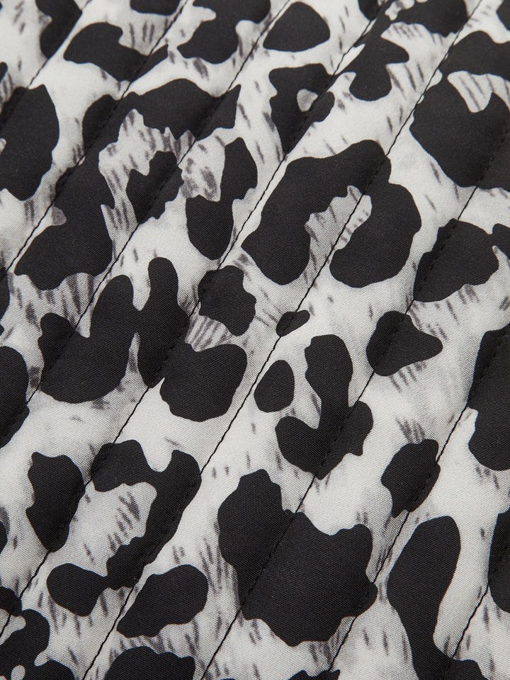 Leopar Desenli Matlaşali Yelek ve Süslemeli Papyon