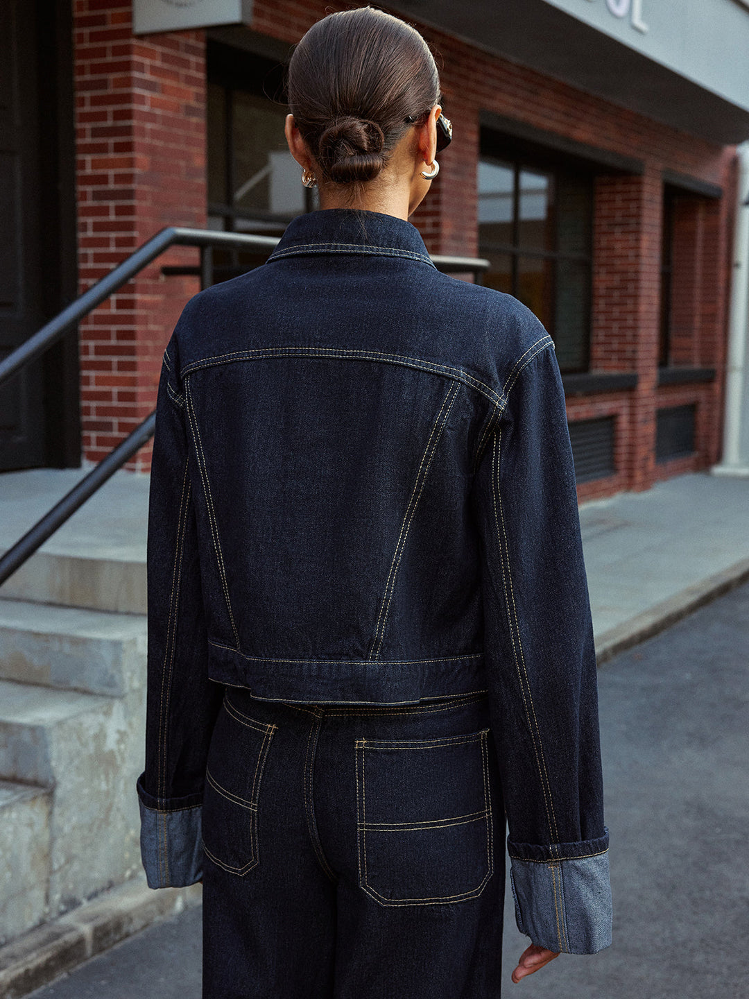 Дънково яке с ръкав с маншет 