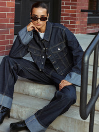 Дънково яке с ръкав с маншет 