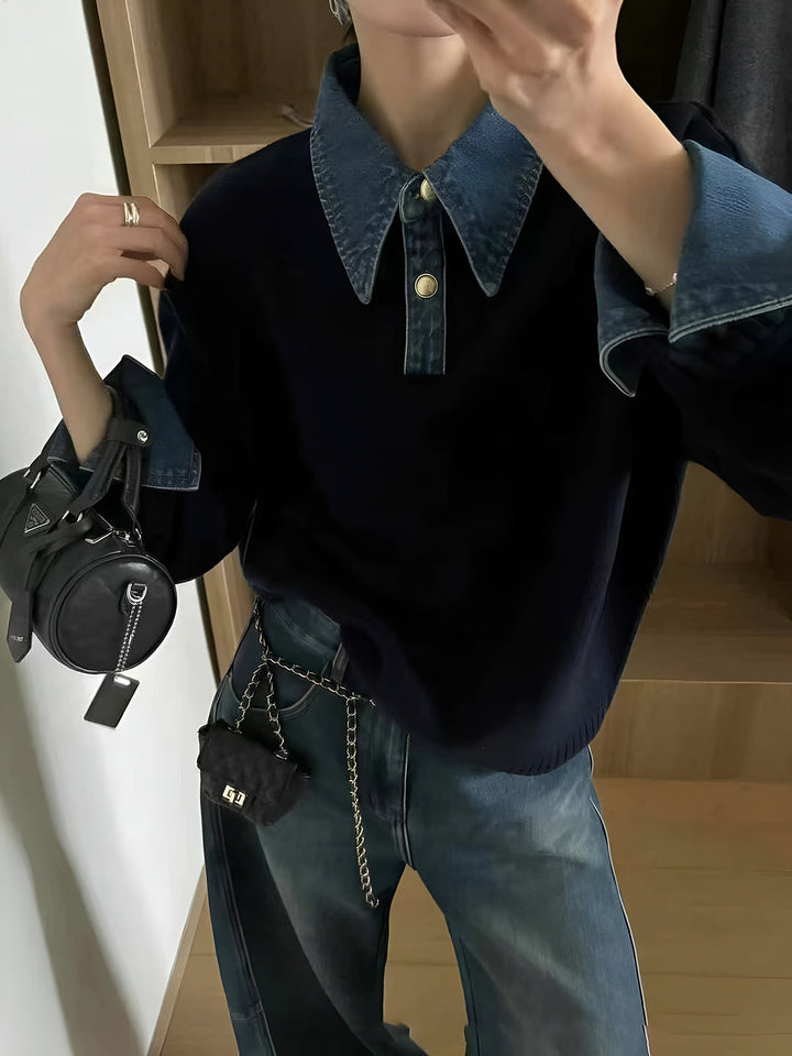 2'si Birlikte Panel Yaka Kazak