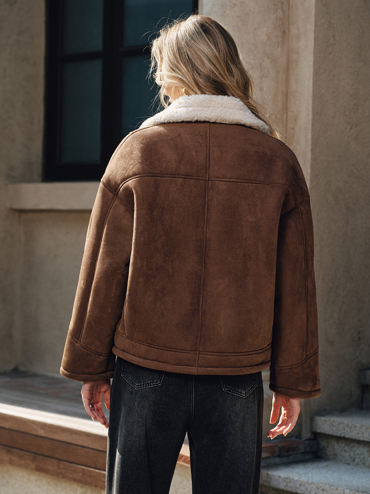 Fleece Lined Lapel Coat — Svelte Chic