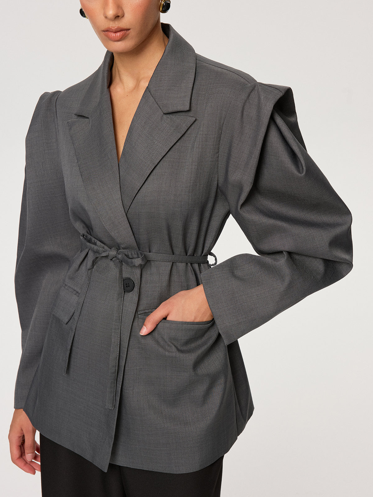 Tie Belt Blazer — Svelte Chic