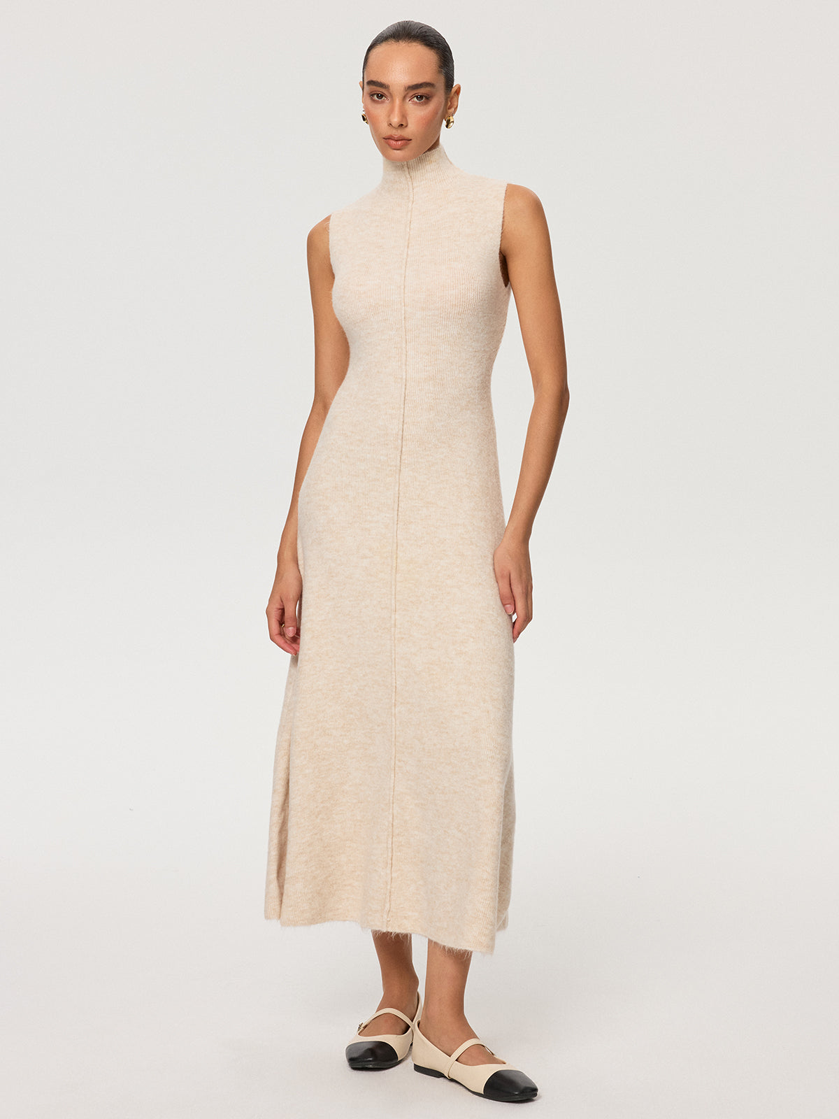 Knit Vest and Turtleneck Dress Set — Svelte Chic