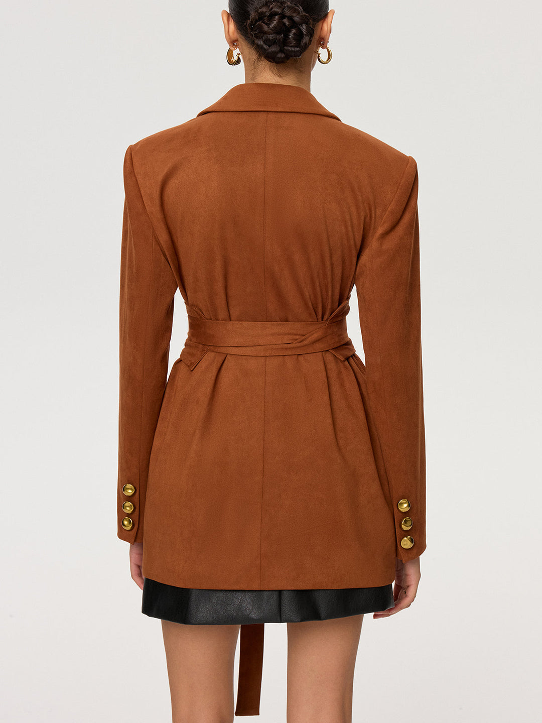 Велурено яке с колан 