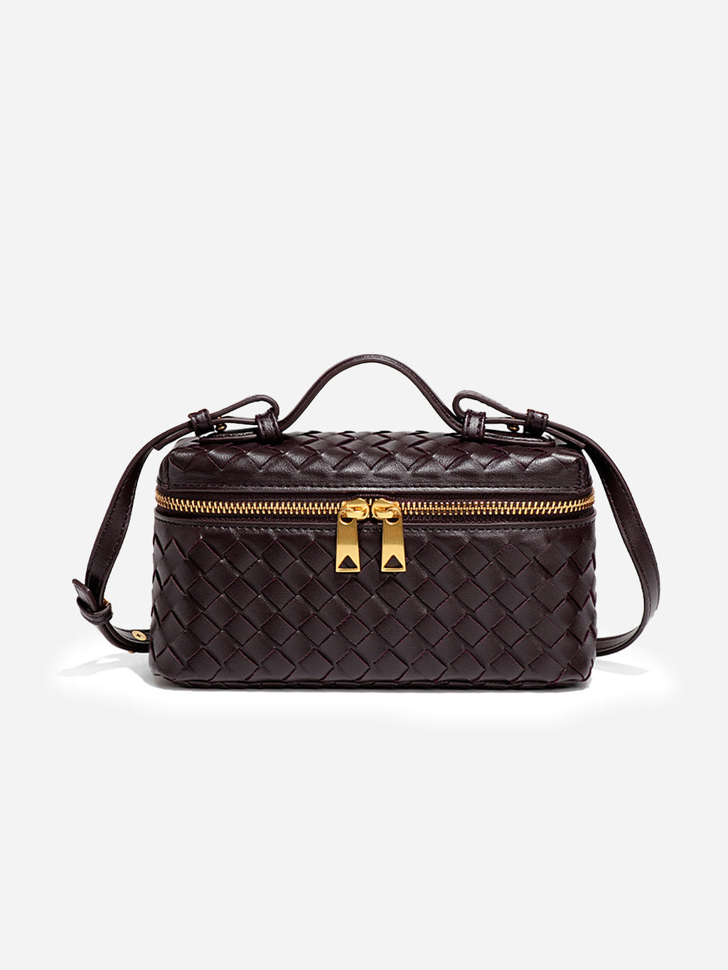 Woven Faux Leather Box Bag — Svelte Chic