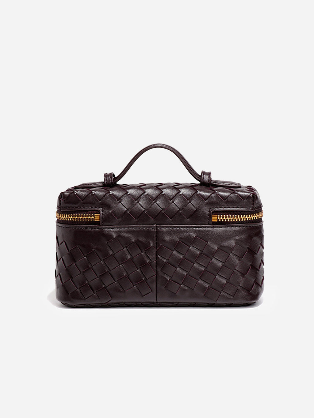 Woven Faux Leather Box Bag — Svelte Chic