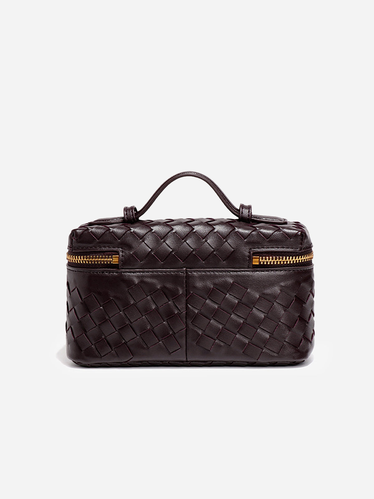 Woven Faux Leather Box Bag — Svelte Chic