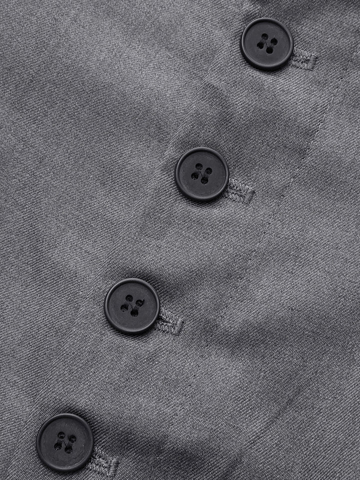 Düğme Ön Yüksek Bel Bol Paça Pantolon