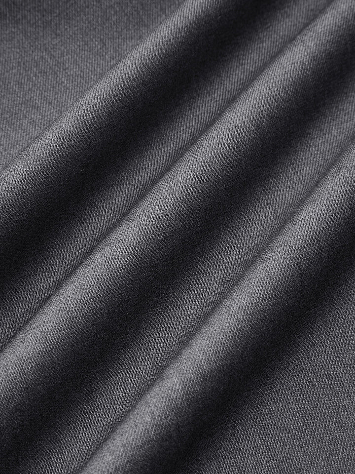 Düğme Ön Yüksek Bel Bol Paça Pantolon