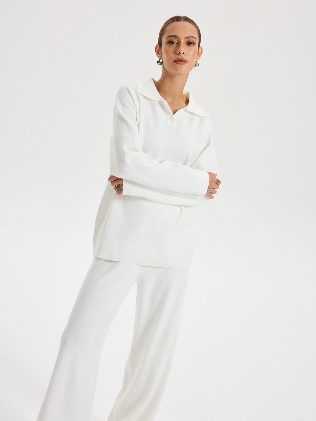Oversized Polo Knit Set — Svelte Chic