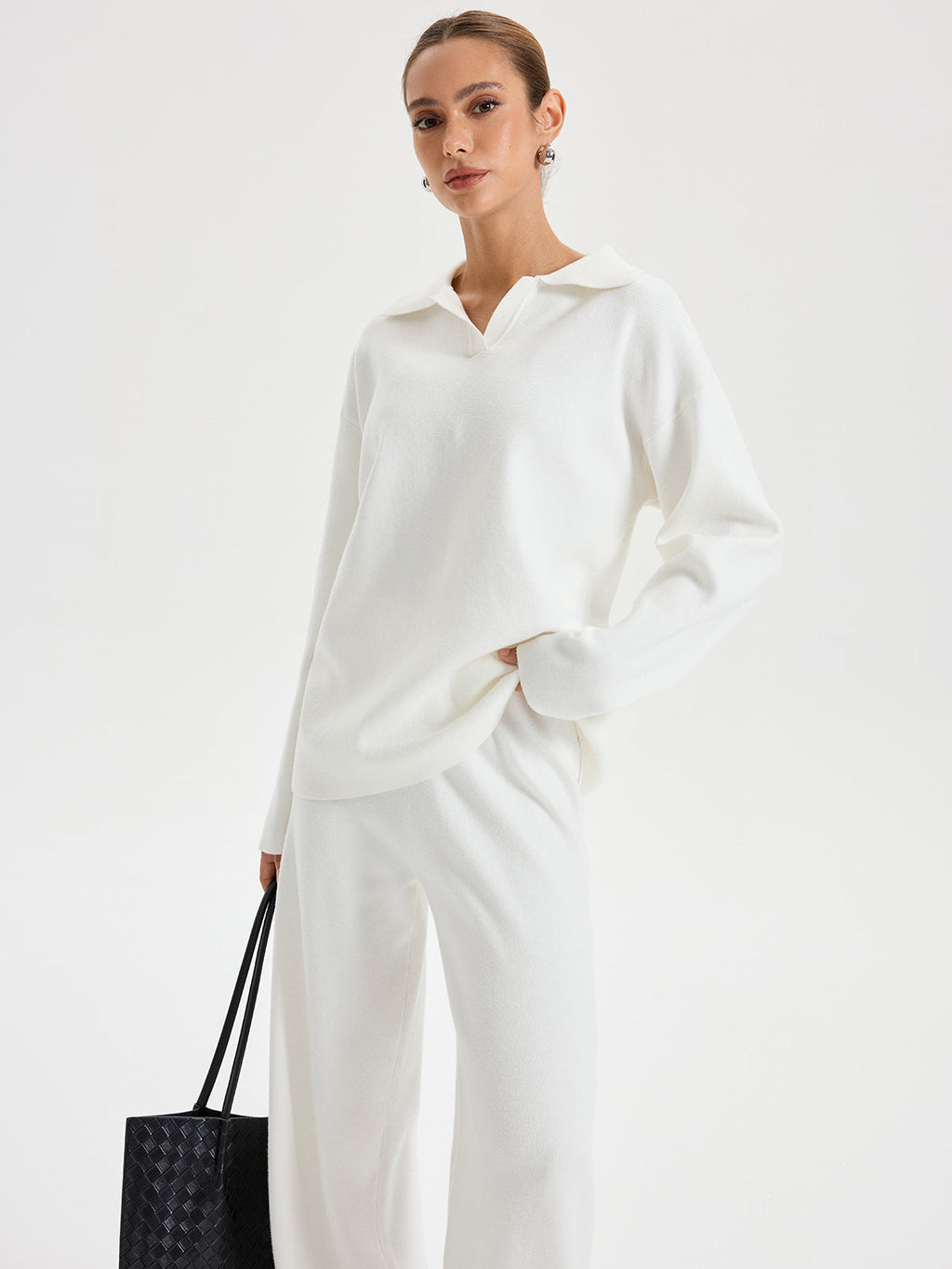 Oversized Polo Knit Set — Svelte Chic