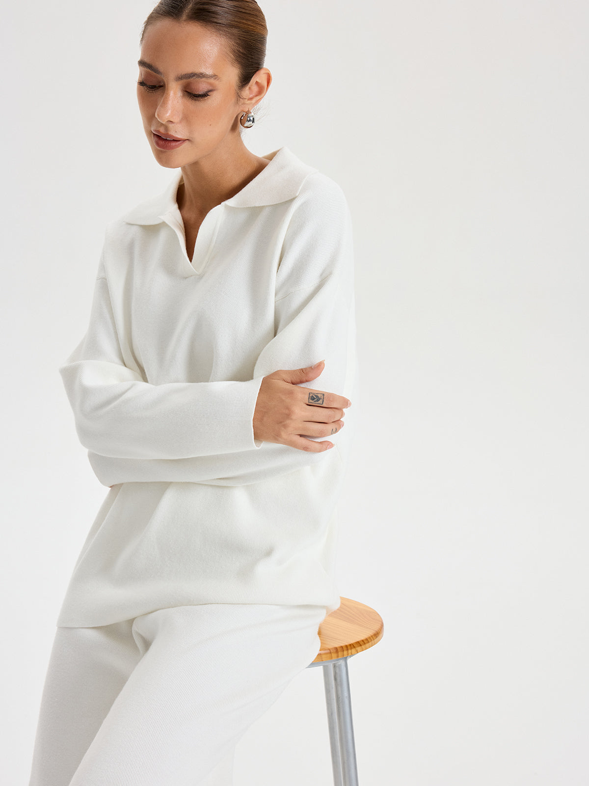 Oversized Polo Knit Set — Svelte Chic
