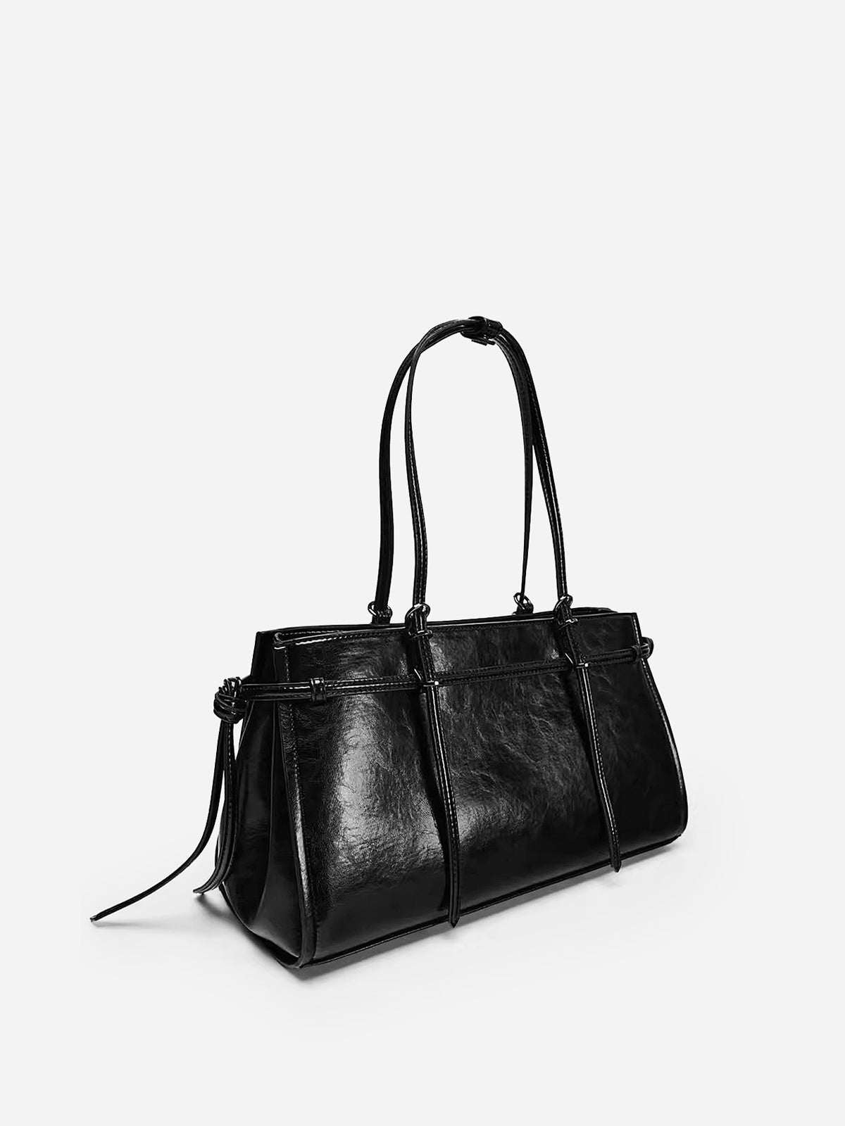 Double Strap Faux Leather Tote Bag — Svelte Chic