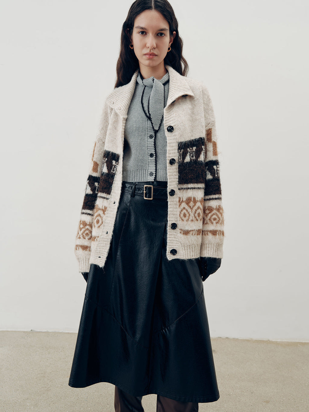 Jacquard Knit Cardigan — Svelte Chic