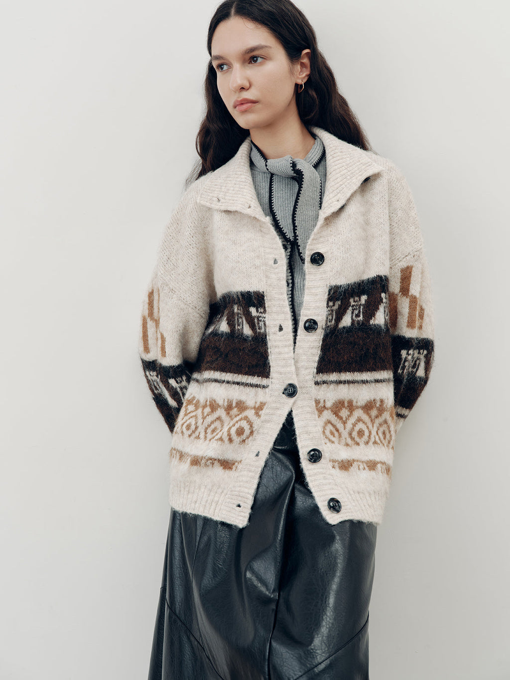 Jacquard Knit Cardigan — Svelte Chic
