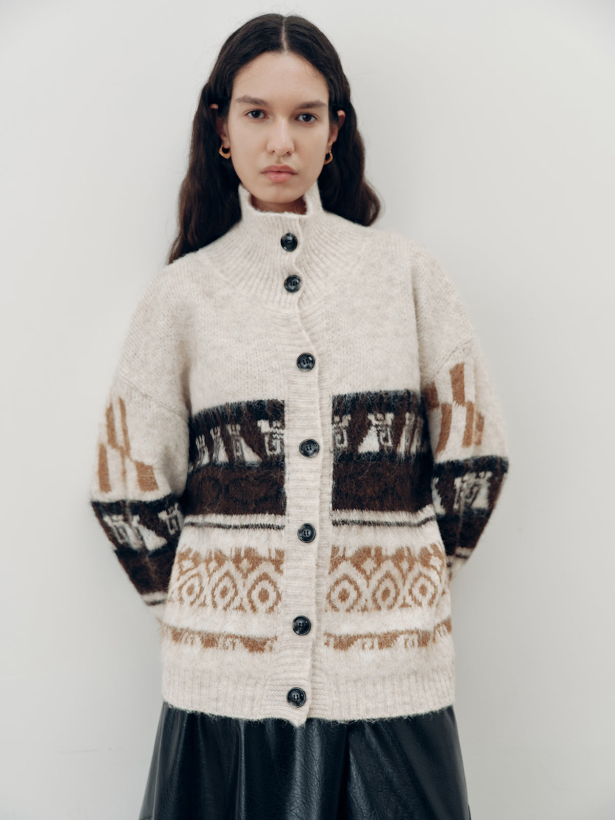 Jacquard Knit Cardigan — Svelte Chic