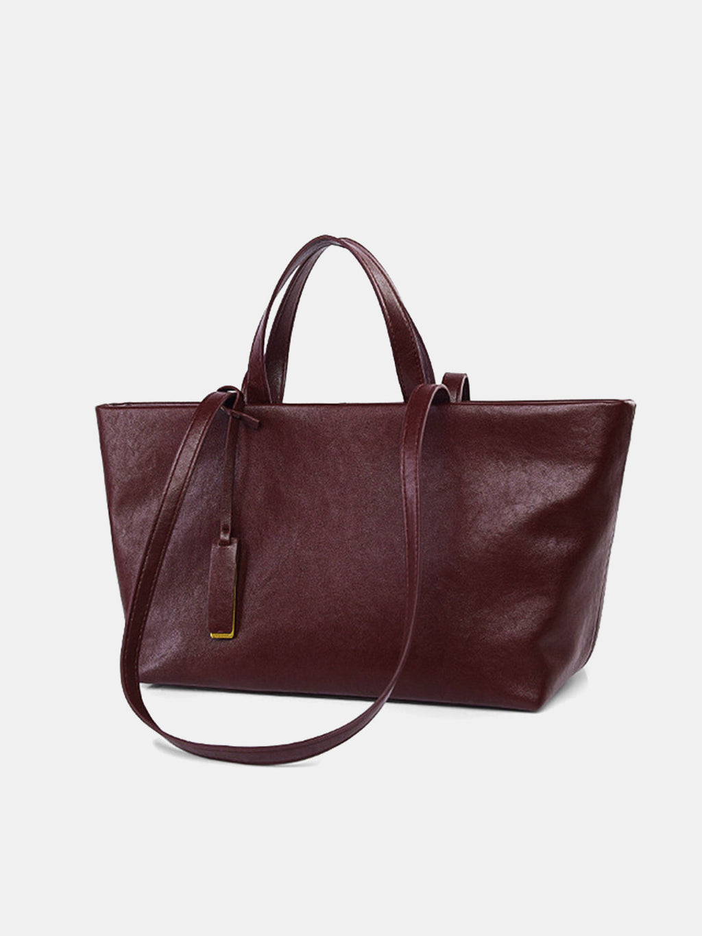 Faux Leather Large Tote Bag — Svelte Chic