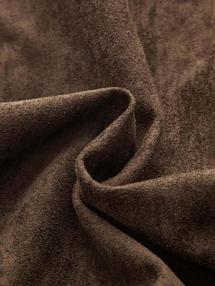 Suni Süet Kısa Biker Ceket