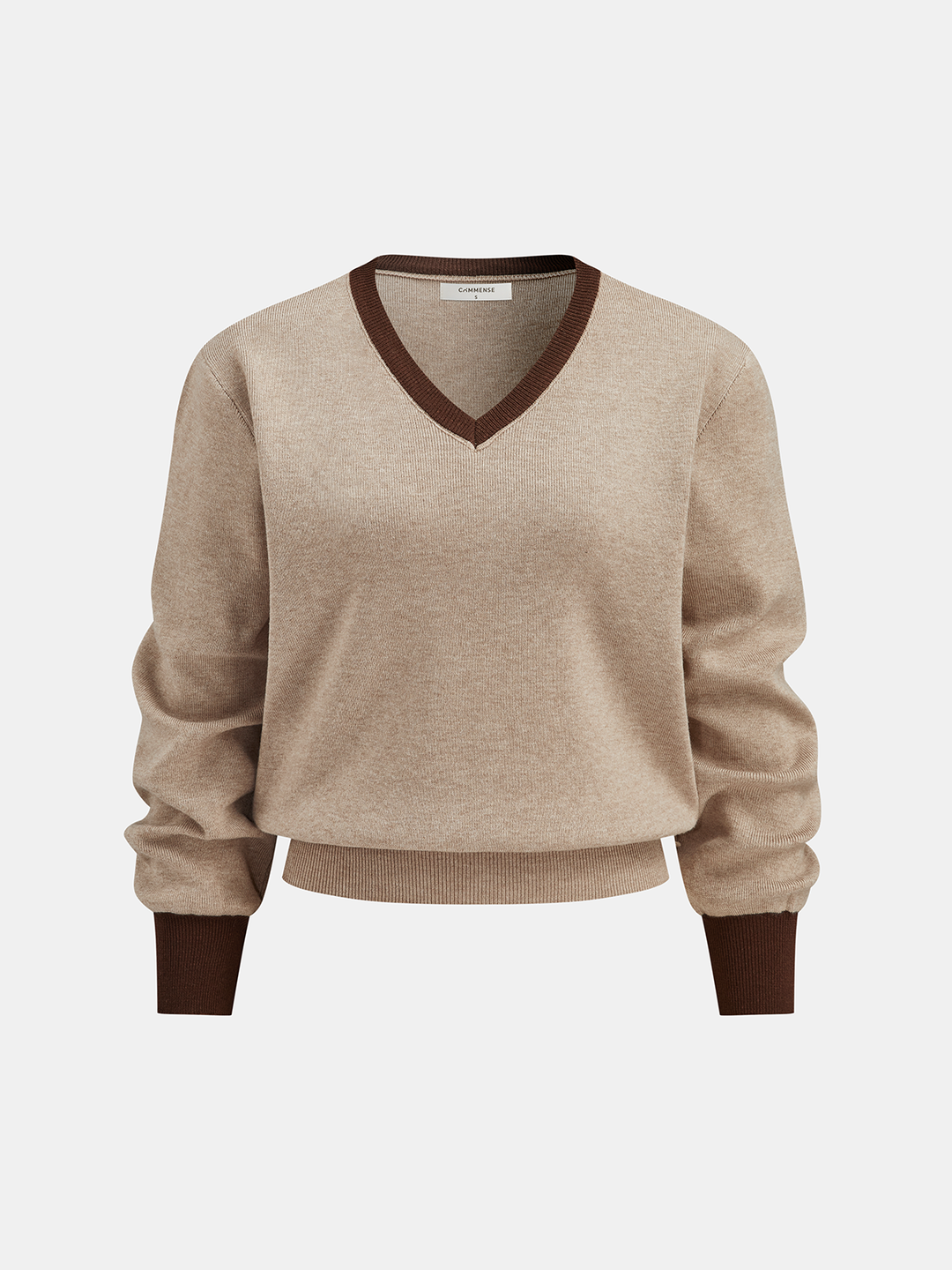 Kontrast Kenar Dikişli Jakarlı Üst ve Midi Etek Takımı