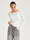 Modal Long Sleeve Top, Set of Two in White — Svelte Chic