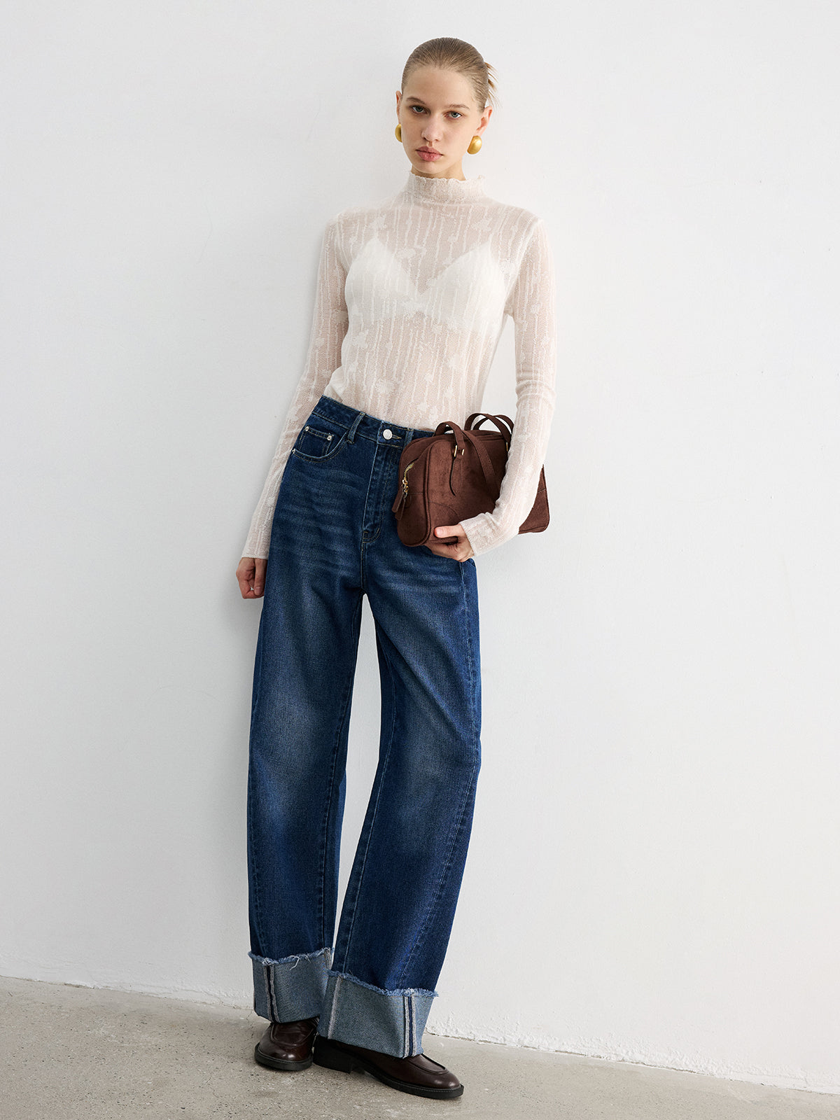 Frayed Hem Denim Jeans — Svelte Chic