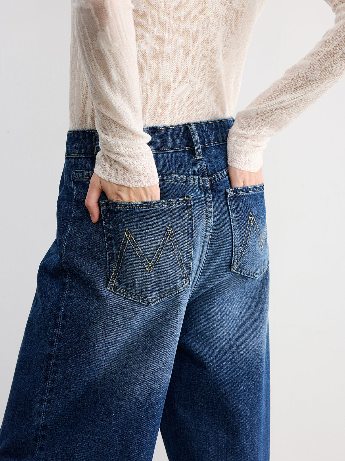 Frayed Hem Denim Jeans — Svelte Chic