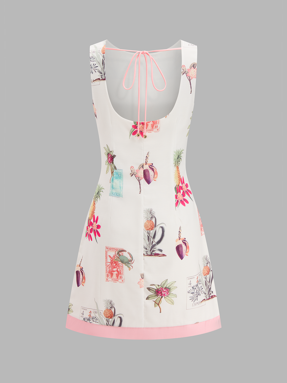 Cotton Linen Tropical Print Dress — Svelte Chic
