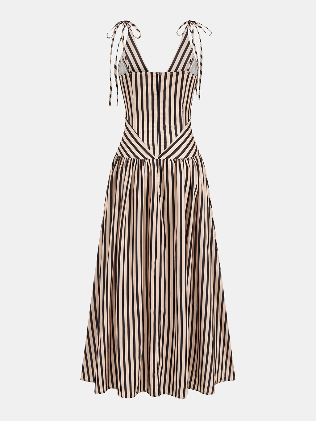 Striped Tie Shoulder Maxi Dress — Svelte Chic