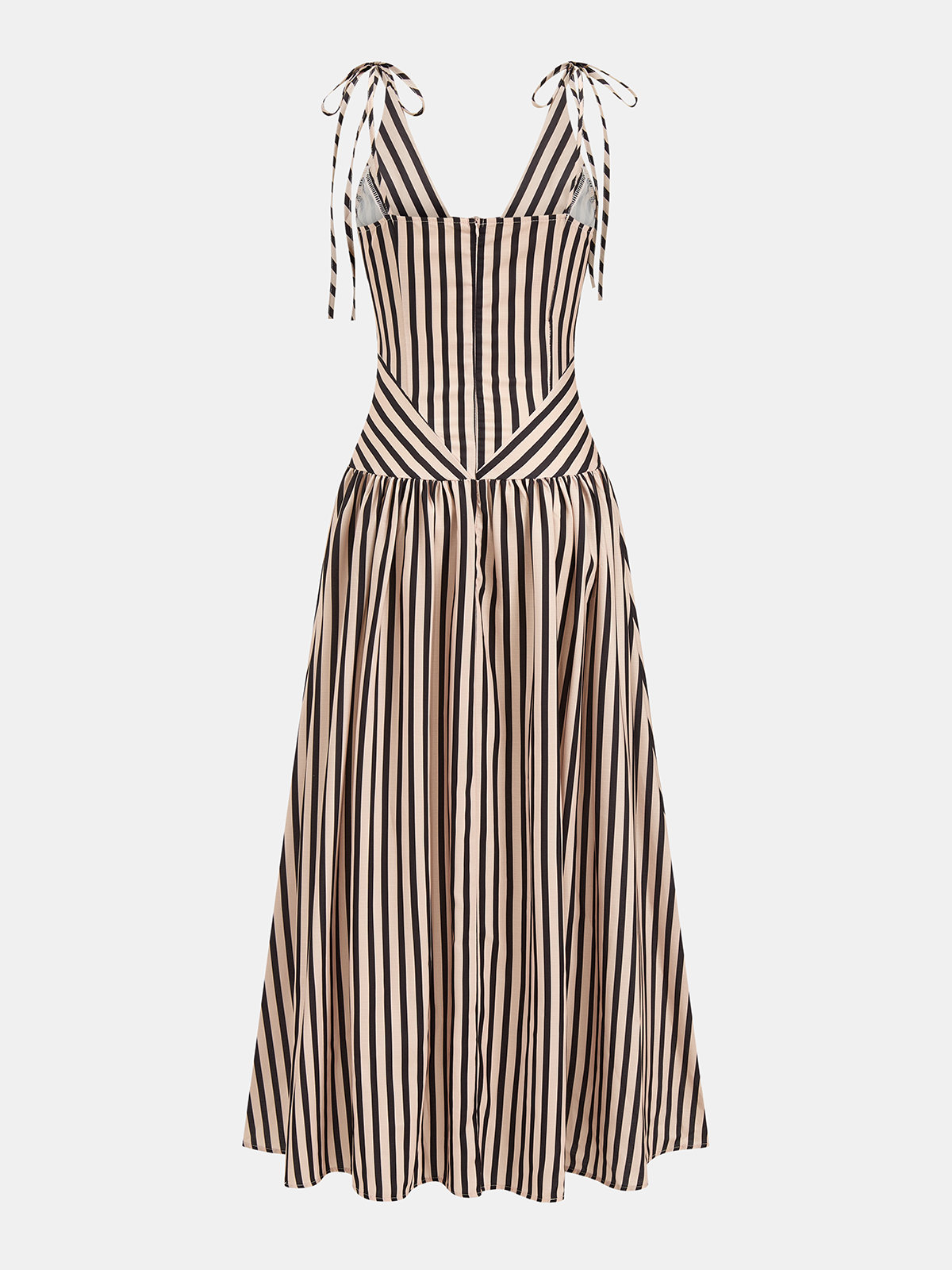 Striped Tie Shoulder Maxi Dress — Svelte Chic
