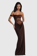 Asymmetric Lace Maxi Dress — Svelte Chic