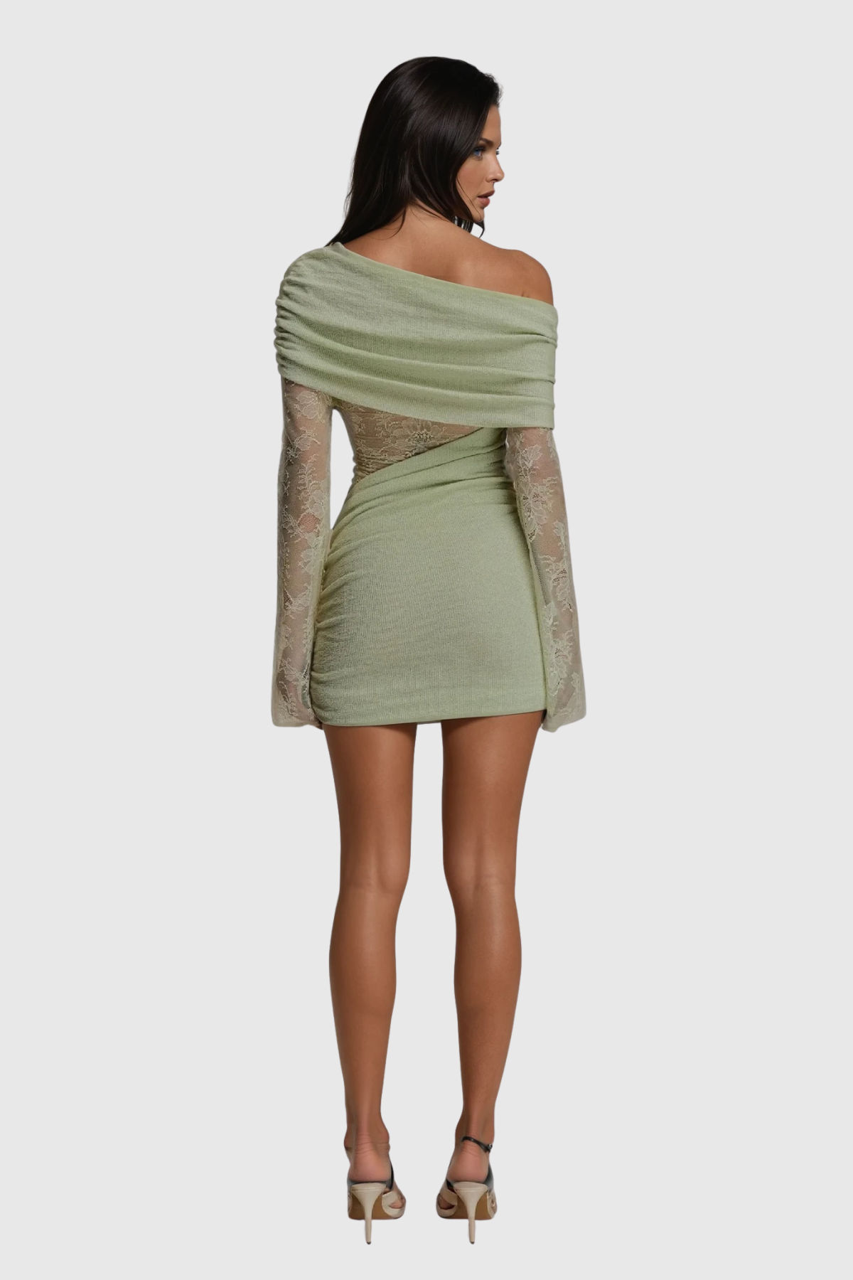 One Shoulder Lace Mini Dress — Svelte Chic