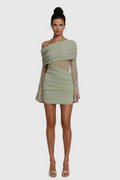 One Shoulder Lace Mini Dress — Svelte Chic