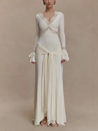 Dantel Detaylı Maksi Elbise